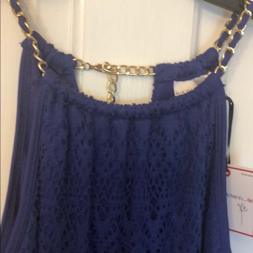 NWT Bisou Bisou Royal Blue Romper Size Small